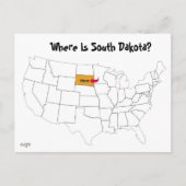 サウスダコタはどこだ? ポストカード (正面)