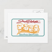 サウスダコタへようこそ – USA Road Sign ポストカード (正面/裏面)