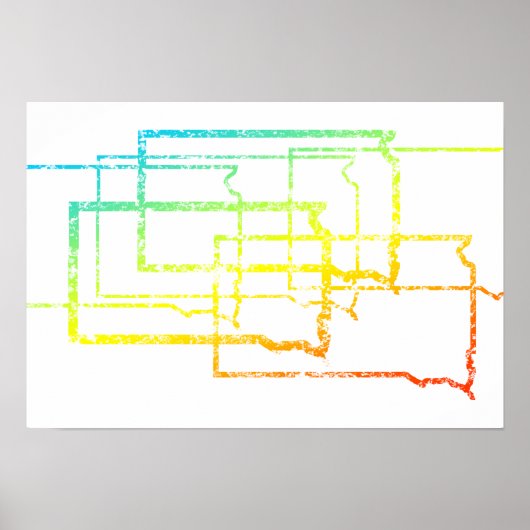 サウスダコタぼやけチル ポスター (正面)