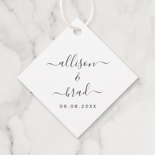 サウスダコタウェルカムバッグギフトラベル結婚ズウィークエンド フェイバータグ (裏面)