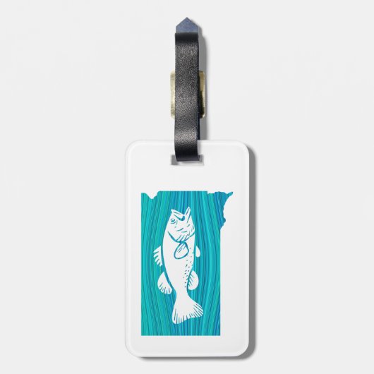 サウスダコタウェーブ魚釣り ラゲッジタグ (裏面縦)