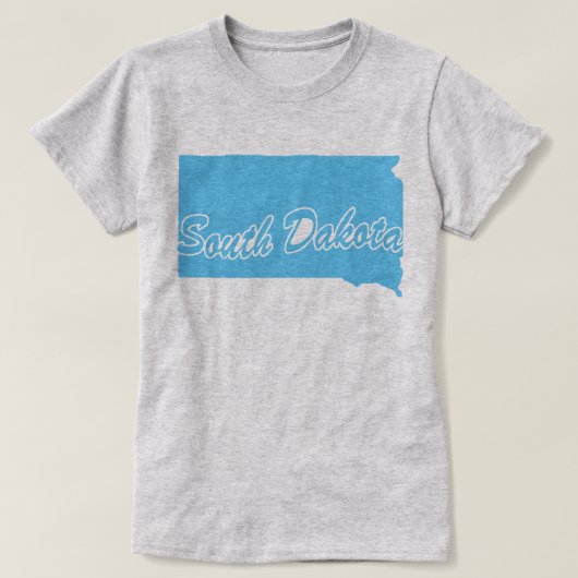 サウスダコタシェイプTシャツ州 Tシャツ (デザイン正面)