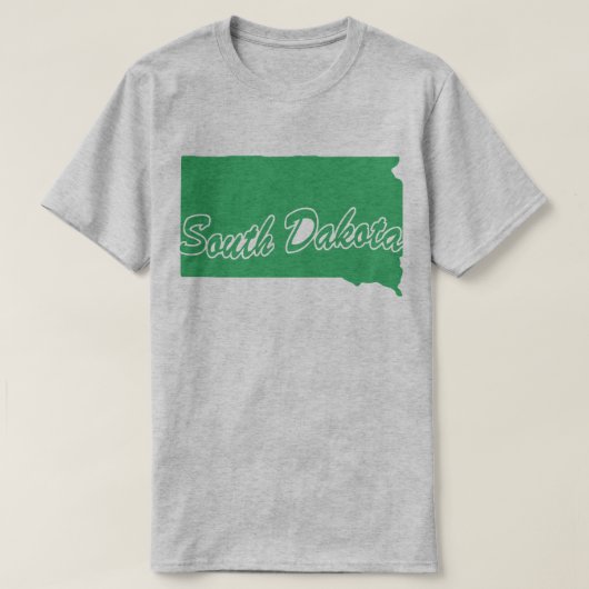 サウスダコタシェイプTシャツ州 Tシャツ (デザイン正面)