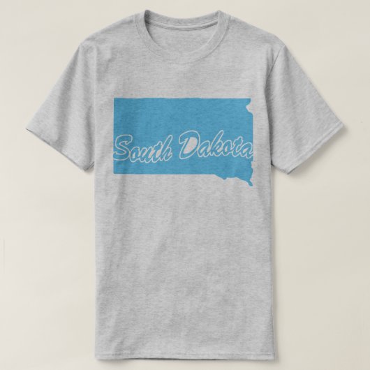 サウスダコタシェイプTシャツ州 Tシャツ (デザイン正面)