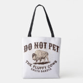 サウスダコタドウフワフワの牛のバイソントート トートバッグ (裏面)