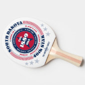 サウスダコタプライドサーキュラータイポグラフィモノグラム 卓球ラケット (横)