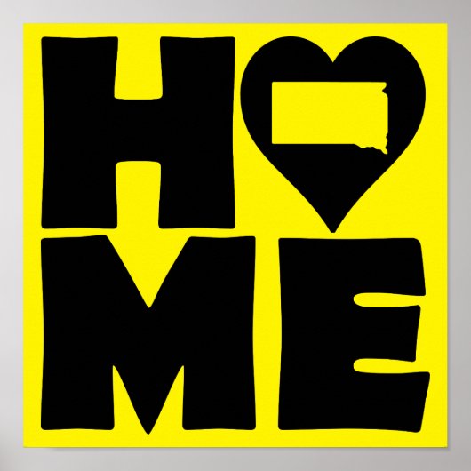 サウスダコタホームハートステートポスターサイン ポスター (正面)