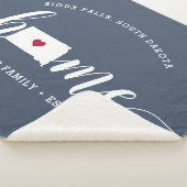 サウスダコタホーム州 パーソナライズされた シェルパブランケット (3/4)