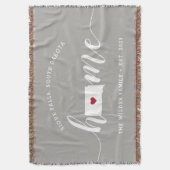 サウスダコタホーム州 パーソナライズされた スローブランケット (正面縦)