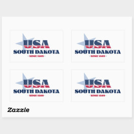 サウスダコタマイホーム州シール 長方形シール