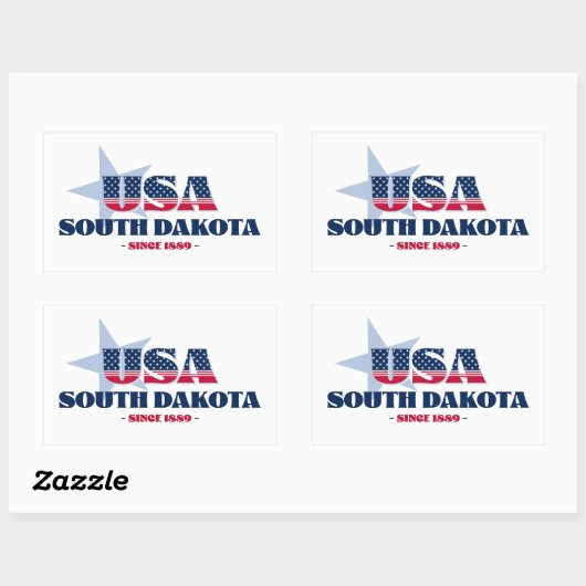 サウスダコタマイホーム州シール 長方形シール (シート)