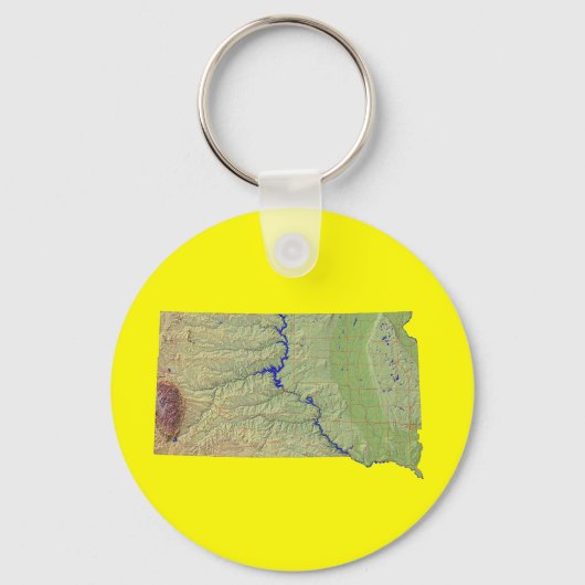 サウスダコタマップキーチェーン キーホルダー (正面)