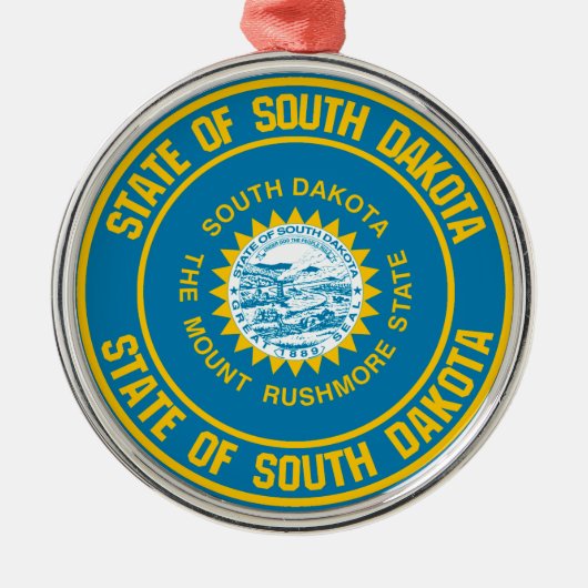 サウスダコタラウンドエンブレム メタルオーナメント (正面)