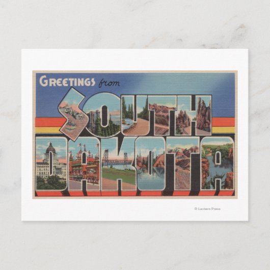 サウスダコタラージレターシーンサウスダコタ ポストカード (正面)