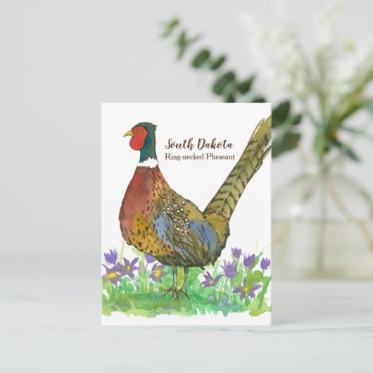 サウスダコタリングや輪ネックキフェアジャンパスク花 ポストカード (スタンド正面)