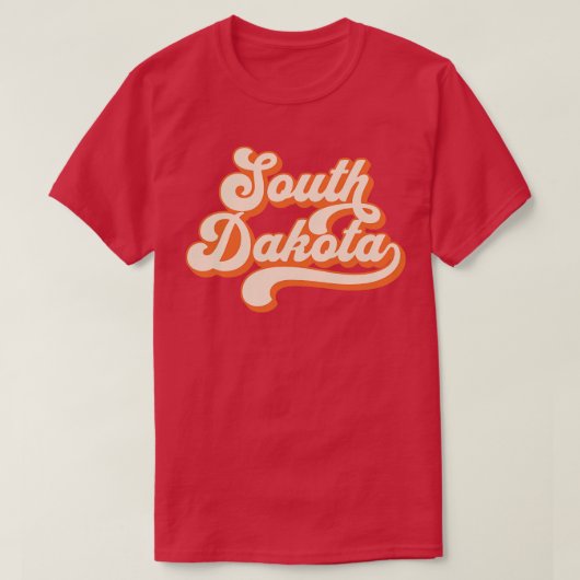 サウスダコタレトロ Tシャツ (デザイン正面)