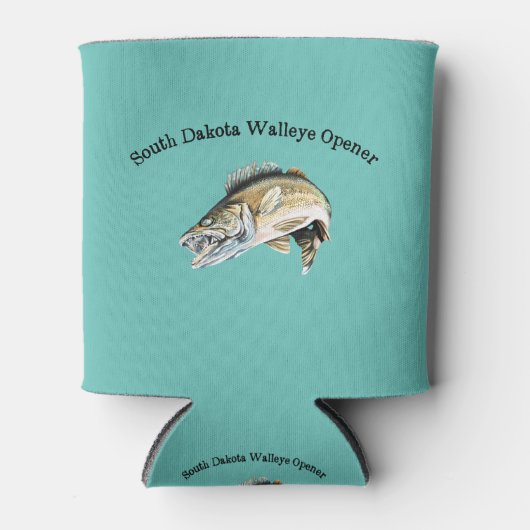 サウスダコタワレー魚釣りオープナー 缶クーラー (正面)