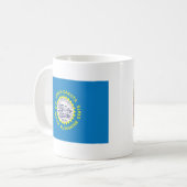 サウスダコタン州旗+地図マグカップ コーヒーマグカップ (正面左)