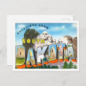 サウスダコタヴィンテージ大文字葉書 ポストカード (正面/裏面)