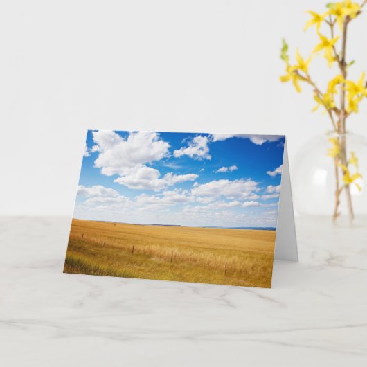 サウスダコタ地方の風景写真 カード (黄色い花)