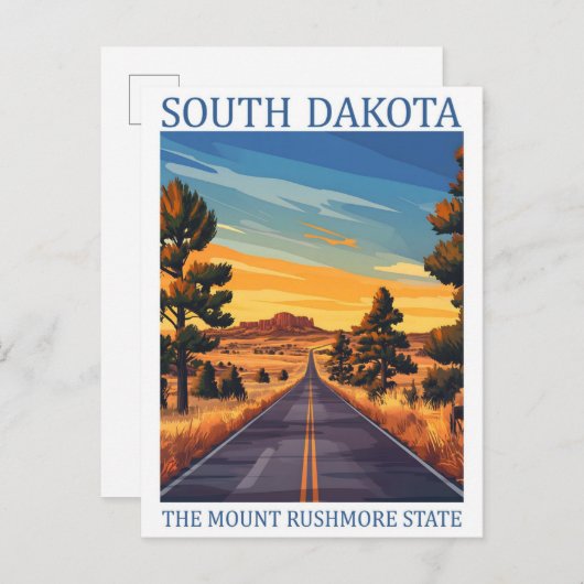 サウスダコタ山ラシュモア州USA旅行 ポストカード (正面/裏面)