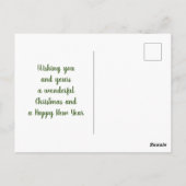 サウスダコタ州のキジのクリスマス ポストカード (裏面)