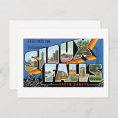 サウスダコタ州のスー秋からの挨拶!レトロ ポストカード (正面/裏面)