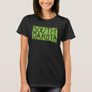 サウスダコタ州の地図概要アメリカ合衆国 Tシャツ