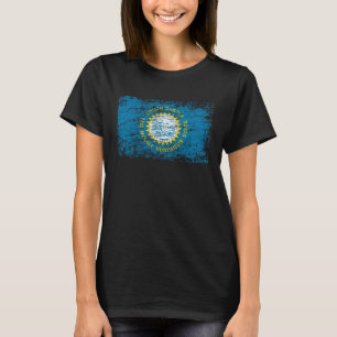サウスダコタ州の旗 SD マウントラシュモア州 u Tシャツ