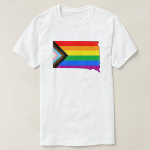 サウスダコタ州の誇り LGBTQ プログレスプライド Tシャツ