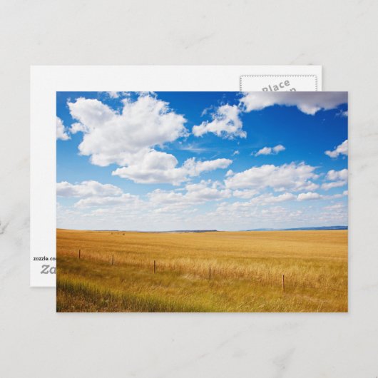 サウスダコタ州の農村風景の写真 ポストカード (正面/裏面)
