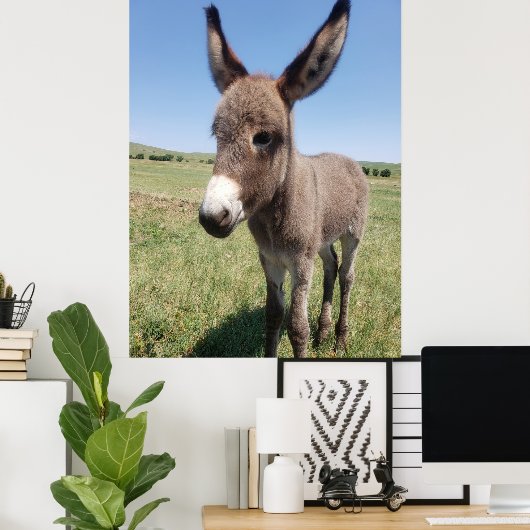 サウスダコタ州カスター州パークYoung Burro ポスター (ホームオフィス)