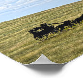 サウスダコタ州ステージコーチシルエット彫刻 ポスター (角)