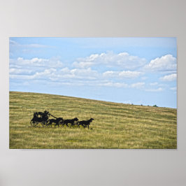 サウスダコタ州ステージコーチシルエット彫刻 ポスター