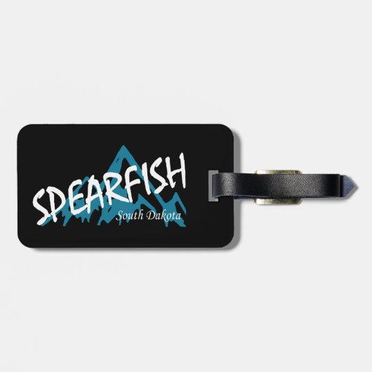 サウスダコタ州スピアフィッシュの山々 ラゲッジタグ (裏面横)
