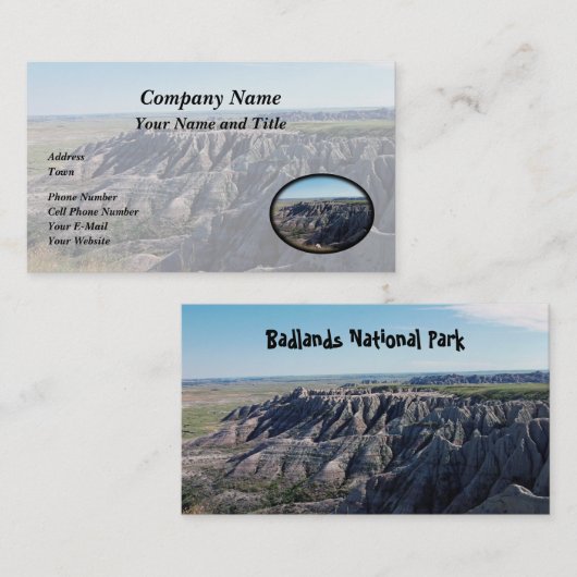 サウスダコタ州バッドランズ 名刺 (正面/裏面)