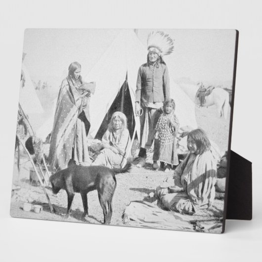 サウスダコタ州パイン・リッジでのスー族の予約 フォトプラーク (側面)