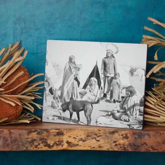 サウスダコタ州パイン・リッジでのスー族の予約 フォトプラーク (側面)