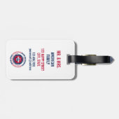 サウスダコタ州パーソナライズされたギフトラゲージタグ ラゲッジタグ (裏面横)