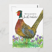 サウスダコタ州フェアサンの引越し発表 ポストカード (正面/裏面)