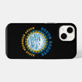 サウスダコタ州ラシュモア山州旗 iPhoneケース (裏面横)