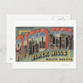 サウスダコタ州ラピッドシティ – ラージレターシーン ポストカード (正面/裏面)