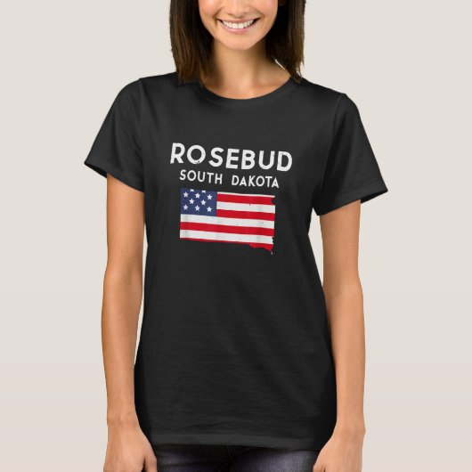 サウスダコタ州ローズバッド アメリカ USA 旅行 南部 Tシャツ (正面)