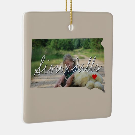 サウスダコタ州写真付きと町名 セラミックオーナメント (右)