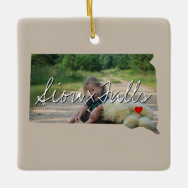 サウスダコタ州写真付きと町名 セラミックオーナメント