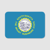 サウスダコタ州旗と愛国的な名前タグ 名札 (正面)