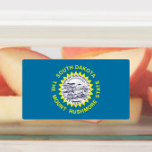 サウスダコタ州旗のある愛国的な州 ラベル (貼付)