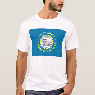 サウスダコタ州旗のあるTシャツ州USA Tシャツ