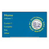 サウスダコタ州旗を持つ名刺マグネット マグネット名刺 (正面)