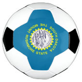 サウスダコタ州旗を持つ愛国的なサッカーボール サッカーボール (回転)
